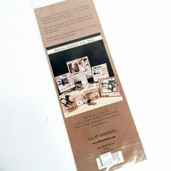 AMM Expressions Twill Ribbon "A Mother's Love" Scrapbooking Craft 12" x 4.25" - Picture 4 of 4